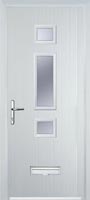 Mid 3 Square Glazed Composite Door in White