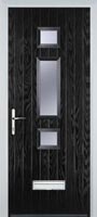 Mid 3 Square Glazed Composite Door in Black