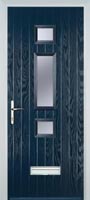 Mid 3 Square Glazed Composite Door in Dark Blue