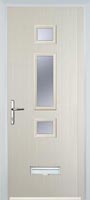 Mid 3 Square Glazed Composite Door in Cream