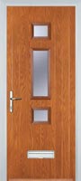 Mid 3 Square Glazed Composite Door in Oak