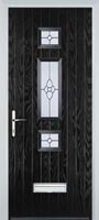 Mid 3 Square Finesse Composite Door in Black