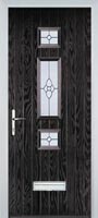 Mid 3 Square Finesse Composite Door in Black Brown