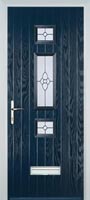 Mid 3 Square Finesse Composite Door in Dark Blue