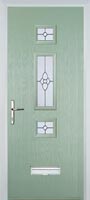 Mid 3 Square Finesse Composite Door in Chartwell Green