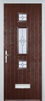 Mid 3 Square Finesse Composite Door in Darkwood