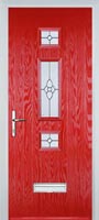 Mid 3 Square Finesse Composite Door in Poppy Red