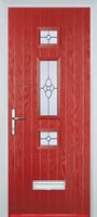 Mid 3 Square Finesse Composite Door in Red