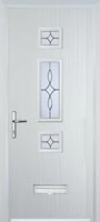 Mid 3 Square Flair Composite Door in White