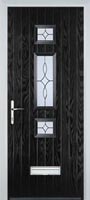 Mid 3 Square Flair Composite Door in Black