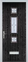 Mid 3 Square Flair Composite Door in Black Brown