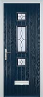 Mid 3 Square Flair Composite Door in Dark Blue