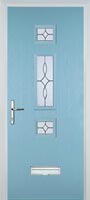 Mid 3 Square Flair Composite Door in Duck Egg Blue