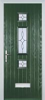 Mid 3 Square Flair Composite Door in Green