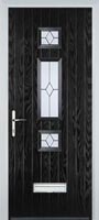 Mid 3 Square Classic Composite Door in Black