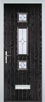 Mid 3 Square Classic Composite Door in Black Brown