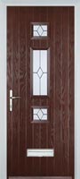 Mid 3 Square Classic Composite Door in Darkwood