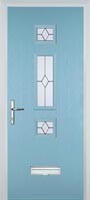 Mid 3 Square Classic Composite Door in Duck Egg Blue