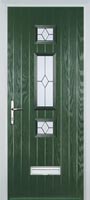 Mid 3 Square Classic Composite Door in Green