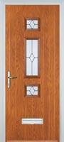 Mid 3 Square Classic Composite Door In Oak