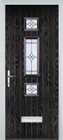 Mid 3 Square Elegance Composite Door in Black Brown