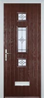 Mid 3 Square Elegance Composite Door in Darkwood