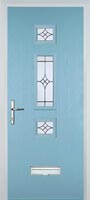 Mid 3 Square Elegance Composite Door in Duck Egg Blue