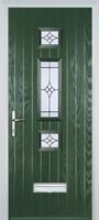 Mid 3 Square Elegance Composite Door in Green