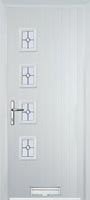 4 Square (off set) Finesse Composite Front Door in White