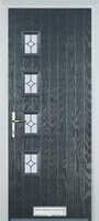 4 Square (off set) Flair Composite Front Door in Anthracite Grey
