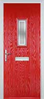 1 Square Enfield Composite Front Door in Poppy Red