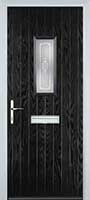 1 Square Staxton Composite Front Door in Black