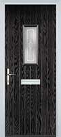 1 Square Staxton Composite Front Door in Black Brown
