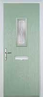 1 Square Staxton Composite Front Door in Chartwell Green