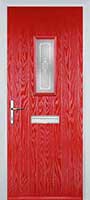 1 Square Staxton Composite Front Door in Poppy Red