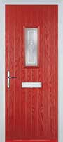 1 Square Staxton Composite Front Door in Red