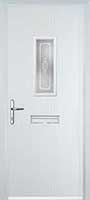 1 Square Staxton Composite Front Door in White