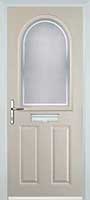 2 Panel 1 Arch Enfield Composite Front Door in Cream
