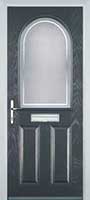 2 Panel 1 Arch Enfield Composite Front Door in Anthracite Grey