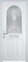 2 Panel 1 Arch Staxton Composite Front Door in White
