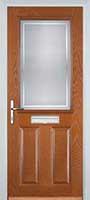 2 Panel 1 Square Enfield Composite Front Door in Oak