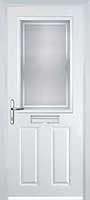 2 Panel 1 Square Enfield Composite Front Door in White