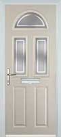 2 Panel 2 Square 1 Arch Enfield Composite Front Door in Cream