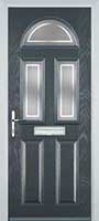 2 Panel 2 Square 1 Arch Enfield Composite Front Door in Anthracite Grey