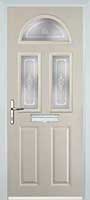 2 Panel 2 Square 1 Arch Staxton Composite Front Door in Cream