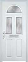 2 Panel 2 Square 1 Arch Staxton Composite Front Door in White
