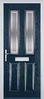 2 Panel 2 Square Enfield Composite Front Door in Dark Blue