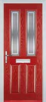 2 Panel 2 Square Enfield Composite Front Door in Red