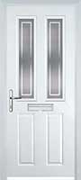 2 Panel 2 Square Enfield Composite Front Door in White