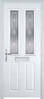 2 Panel 2 Square Staxton Composite Front Door in White